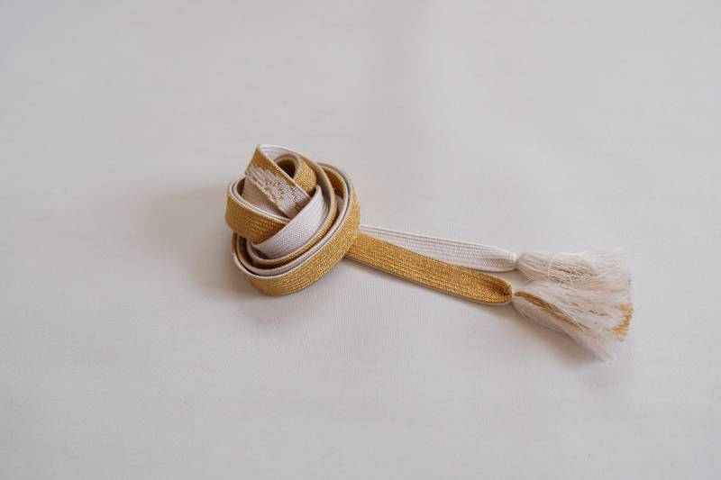 Schöner Obijime Mit Traditionellen Motiven - Vintage Gürtel Kimono Accessoires Zweiseitiger Boho Look von KimonoNamiya