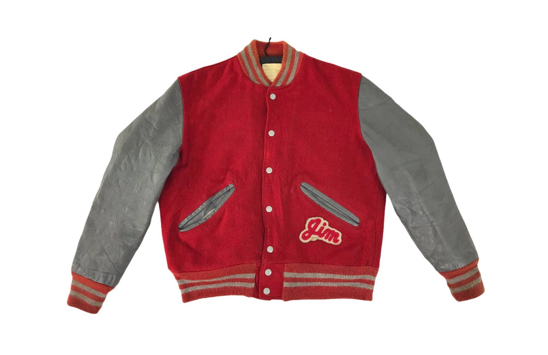 Vintage Varsity Jacke Delong Usa Schwere Wolle Lederärmel Gesteppte Gepolsterte Innenseite Passt Größe M College Fashion C032 von KimonomonoMY