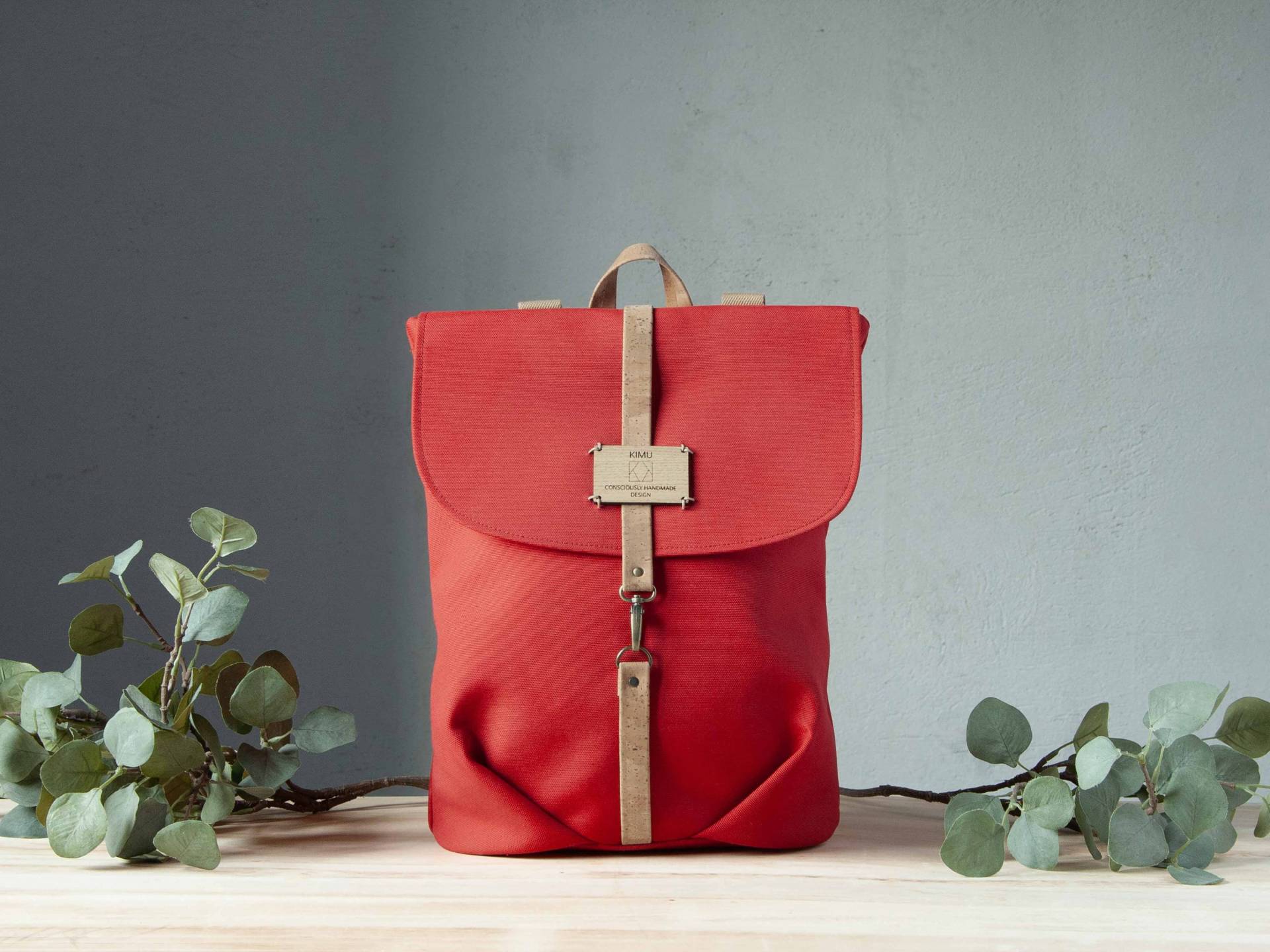 Eleganter Damen-Rucksack Aus Veganem Canvas - Vielseitig Und Modisch von KimuBags