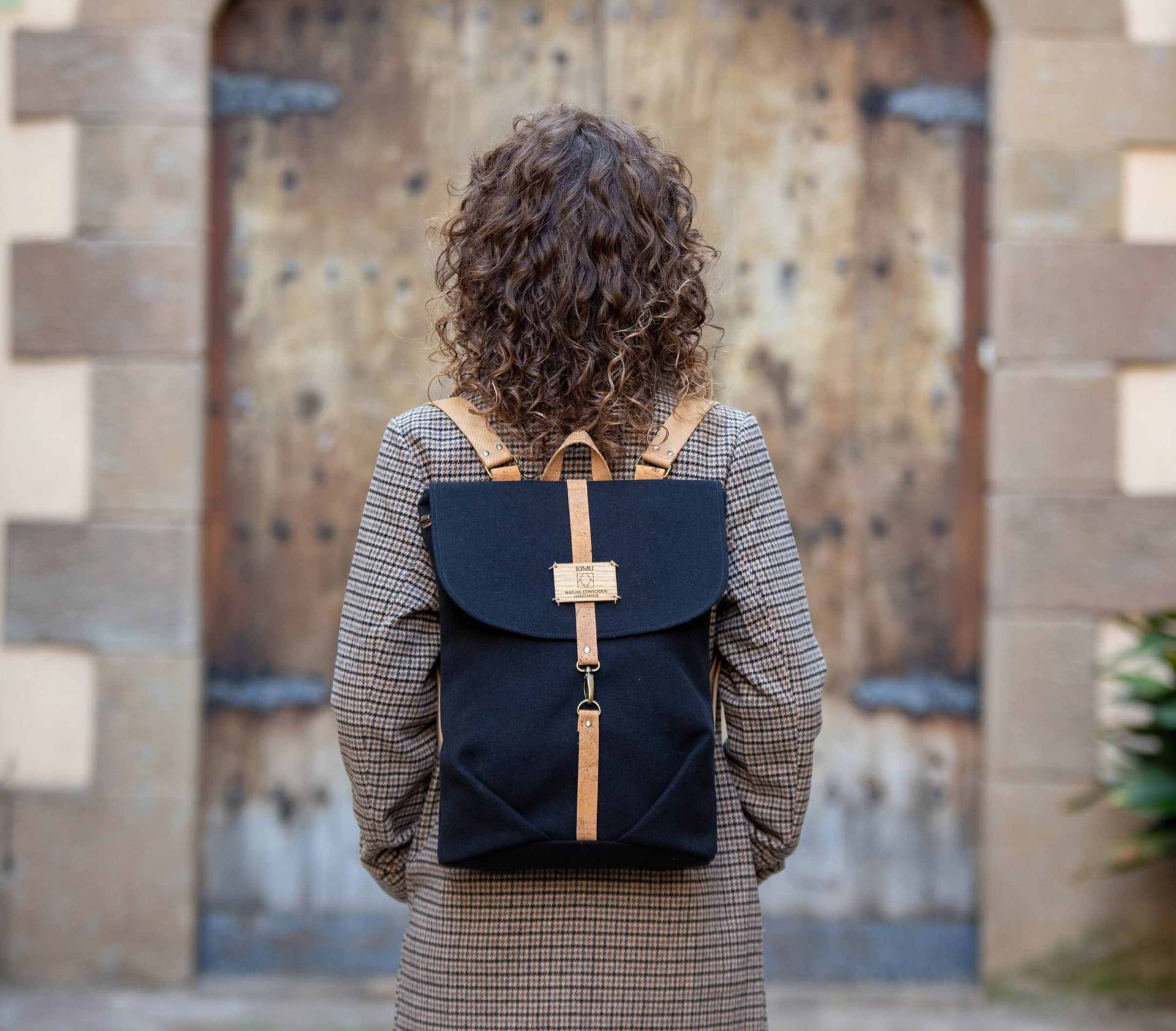 Nachhaltiger Und Handgemachter Rucksack, Umweltbewusster Rucksack Für Frauen Damenrucksack Mit Recyceltem Canvas Umweltbewusste Tasche von KimuBags