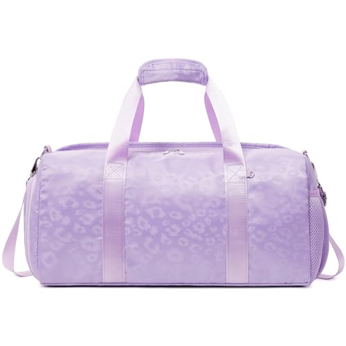 Leopardenmuster Sporttasche Mädchen Teenager Reisetaschen Damen Übernachtungstasche Schulsporttasche Mädchen 25L Multifunktional Sporttasche Reisen Gym Yoga von Kimwadalh