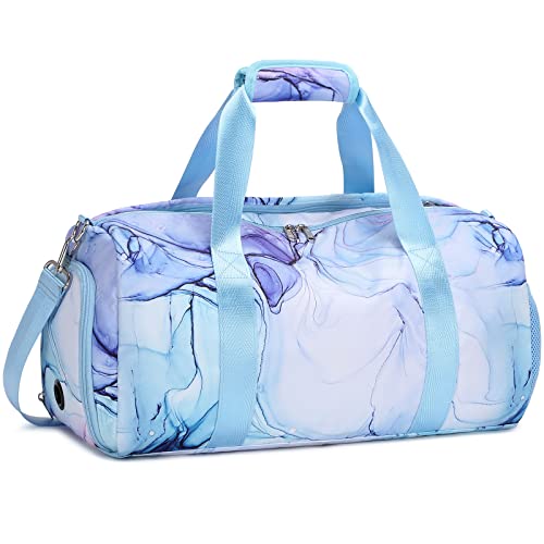 Mädchen Sporttasche Kindertasche Mädchen Reisetasche Tanztasche Damen Sporttasche für Gymnastik Schwimm Reisen,Mädchen Reisetasche mit Wasserdichter Tasche und Schuhfach von Kimwadalh