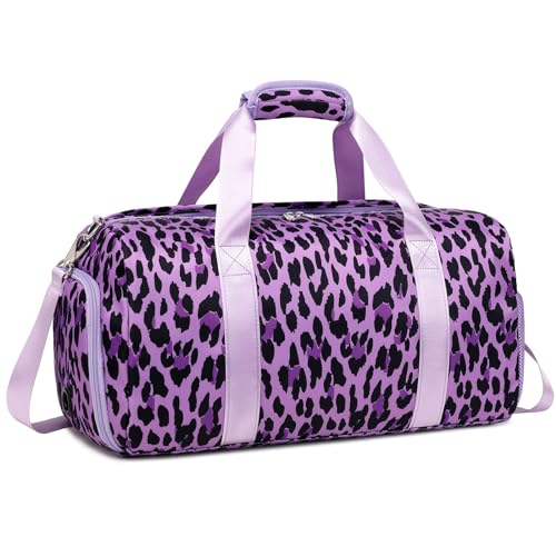 Sporttaschen Mädchen Trainingstasche Gymnastiktasche Damen Klassische Sporttasche,Mädchen Reisetaschen Weekender Schulsporttasche Kindertasche mit Wasserdichter Tasche von Kimwadalh