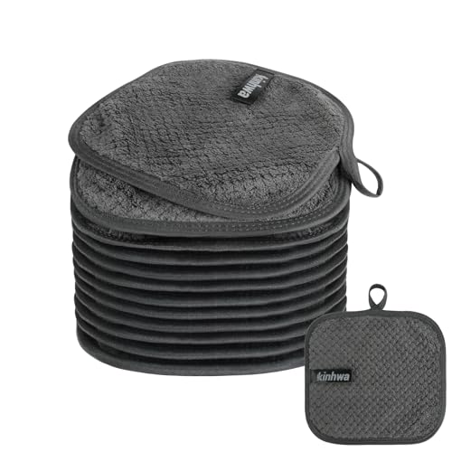 KinHwa Microfaser Waschlappen Make-up Entferner Tuch Waschbar Abschminktücher Ultraweich Waschlappen Gesicht Wiederverwendbar 16cmx16cm 6 Pack Dunkelgrau KinHwa Microfaser Waschlappen Make-up Entferner Tuch Waschbar Abschminktücher Ultraweich Waschlappen Gesicht Wiederverwendbar 16cmx16cm 6 Pack Dunkelgrau von KinHwa