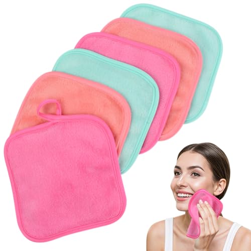 KinHwa Microfaser Waschlappen Make-up Entferner Tuch Waschbar Abschminktücher Ultraweich Waschlappen Gesicht Wiederverwendbar 16x16cm 6 Pack von KinHwa
