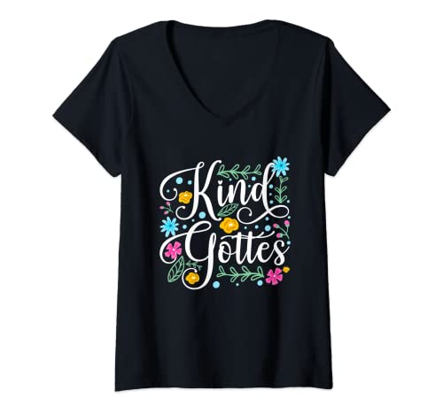 Damen Kind Gottes T-Shirt mit V-Ausschnitt Damen Kind Gottes T-Shirt mit V-Ausschnitt von Kind Gottes