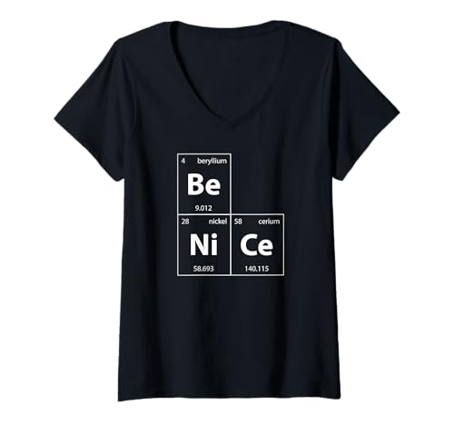 Damen Sei Netter Wissenschaftschemielehrer STEM Güte T-Shirt mit V-Ausschnitt Damen Sei Netter Wissenschaftschemielehrer STEM Güte T-Shirt mit V-Ausschnitt von Kind Science Collective