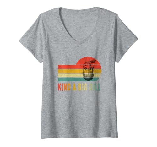Damen Lustige Essiggurke Sprüche Retro Kinda A Big Dill T-Shirt mit V-Ausschnitt Damen Lustige Essiggurke Sprüche Retro Kinda A Big Dill T-Shirt mit V-Ausschnitt von Kinda A Big Dill Pickle Lover Gifts