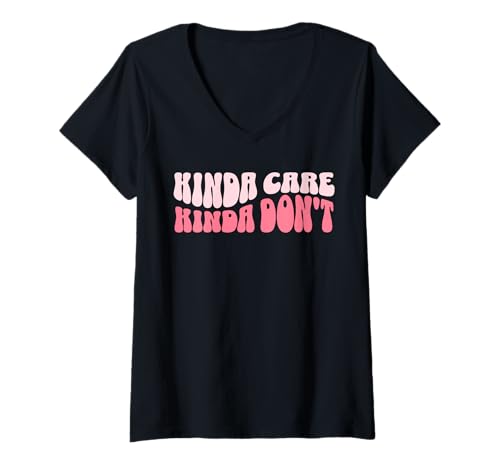 Damen Kinda Care Kinda Don't Womens T-Shirt mit V-Ausschnitt Damen Kinda Care Kinda Don't Womens T-Shirt mit V-Ausschnitt von Kinda Care Kinda Don't Wear