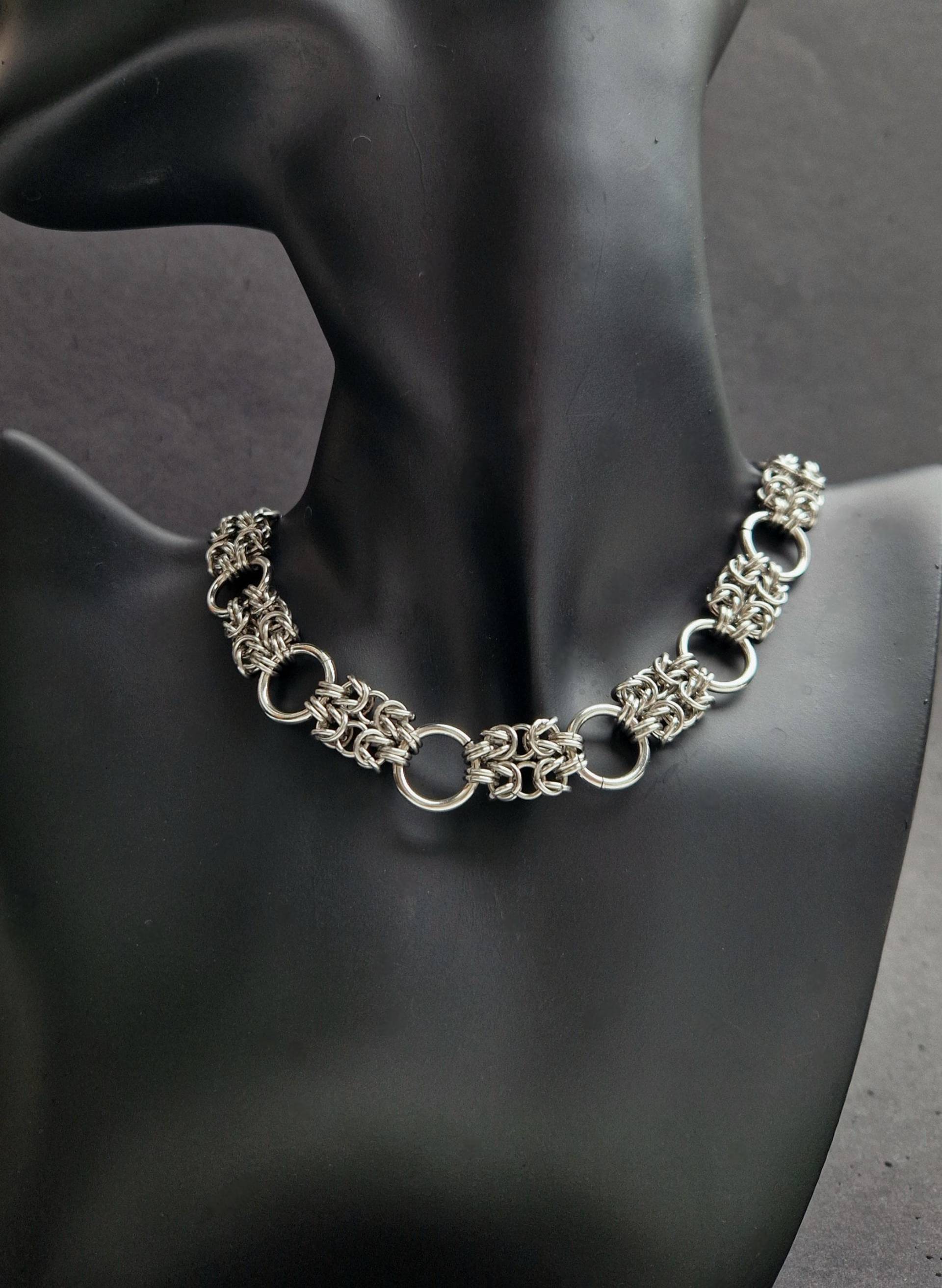 Chainmaille Ring Halskette von KindaStrangeDE
