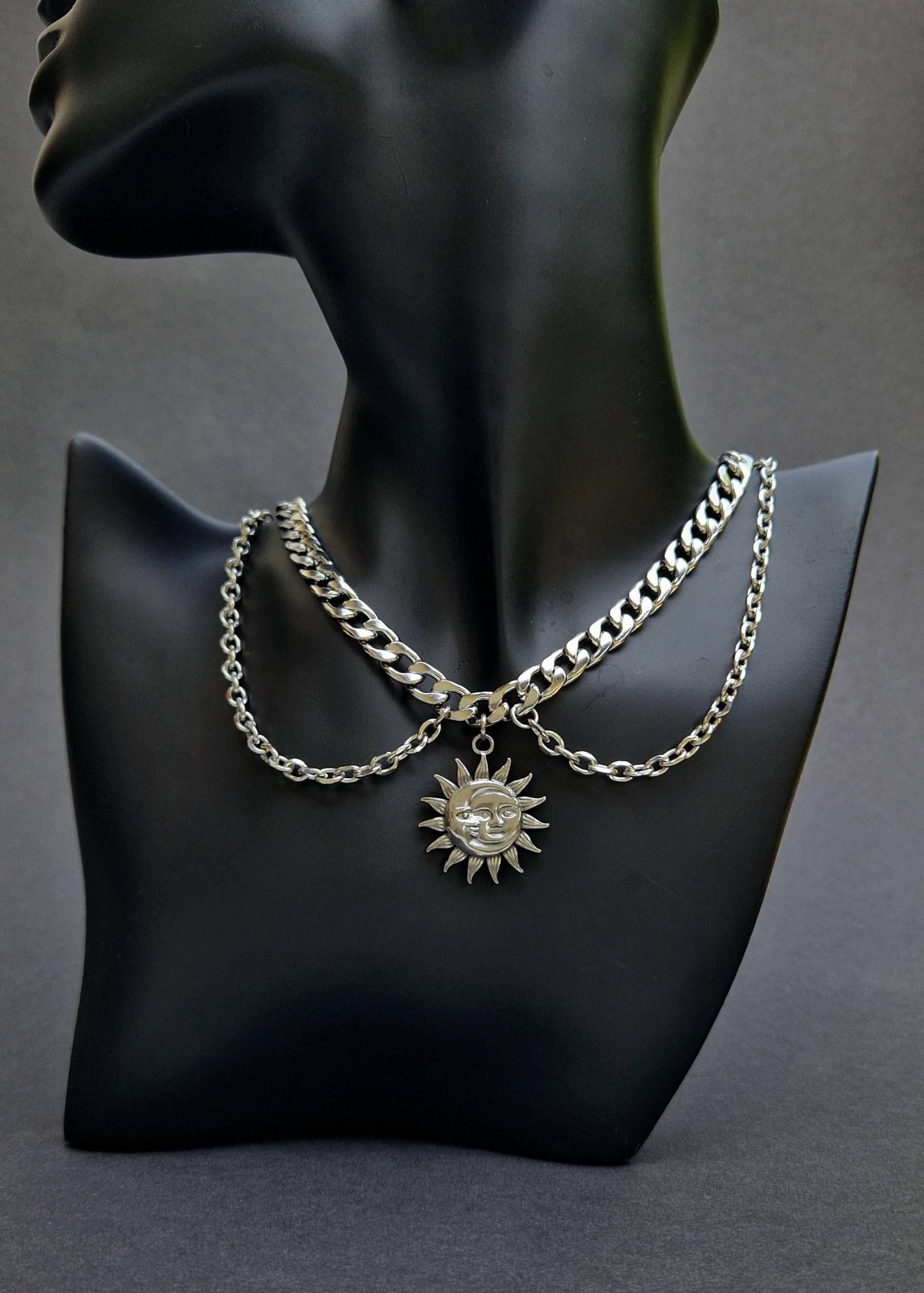 Whimsigoth Sonne & Mond Halskette von KindaStrangeDE
