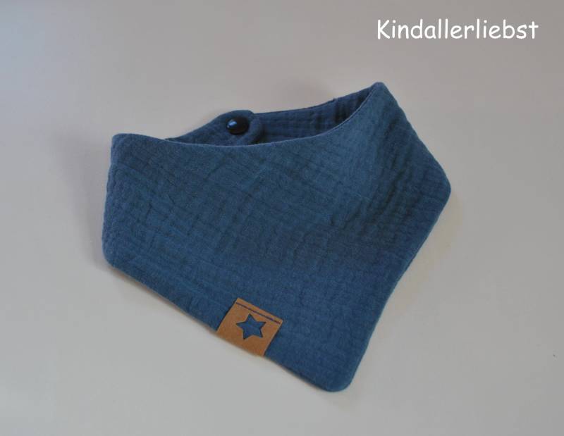 Musselin Baby Halstuch, Blau von Kindallerliebst
