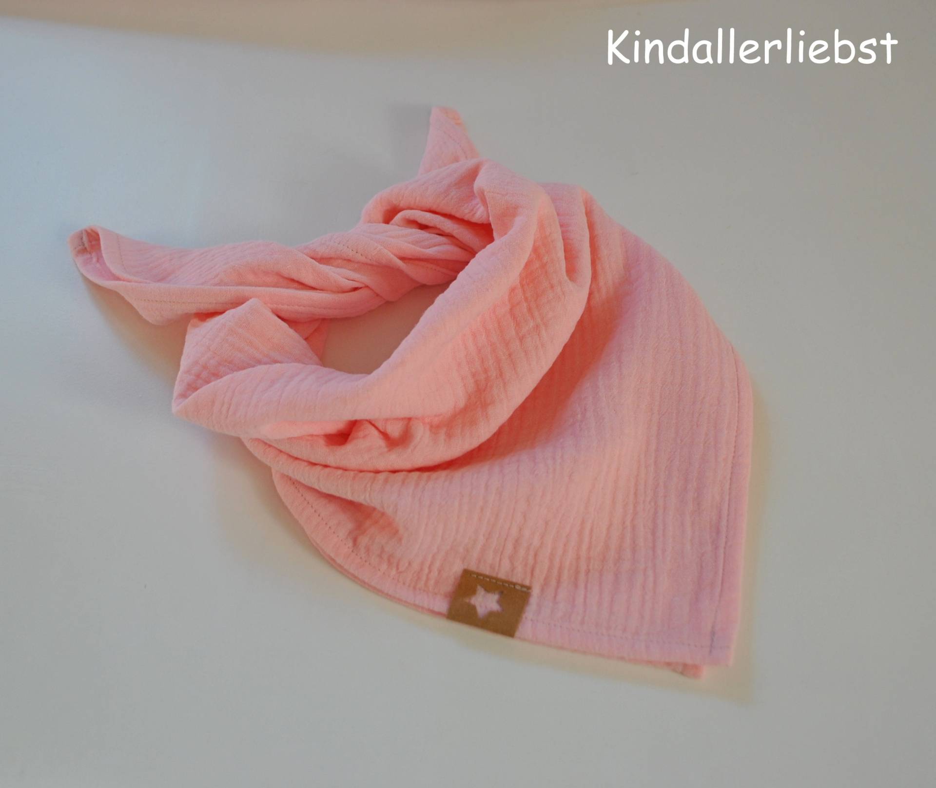 Musselin Halstuch Für Babys & Kleinkinder Kopftuch Kuscheltuch Rosa von Kindallerliebst