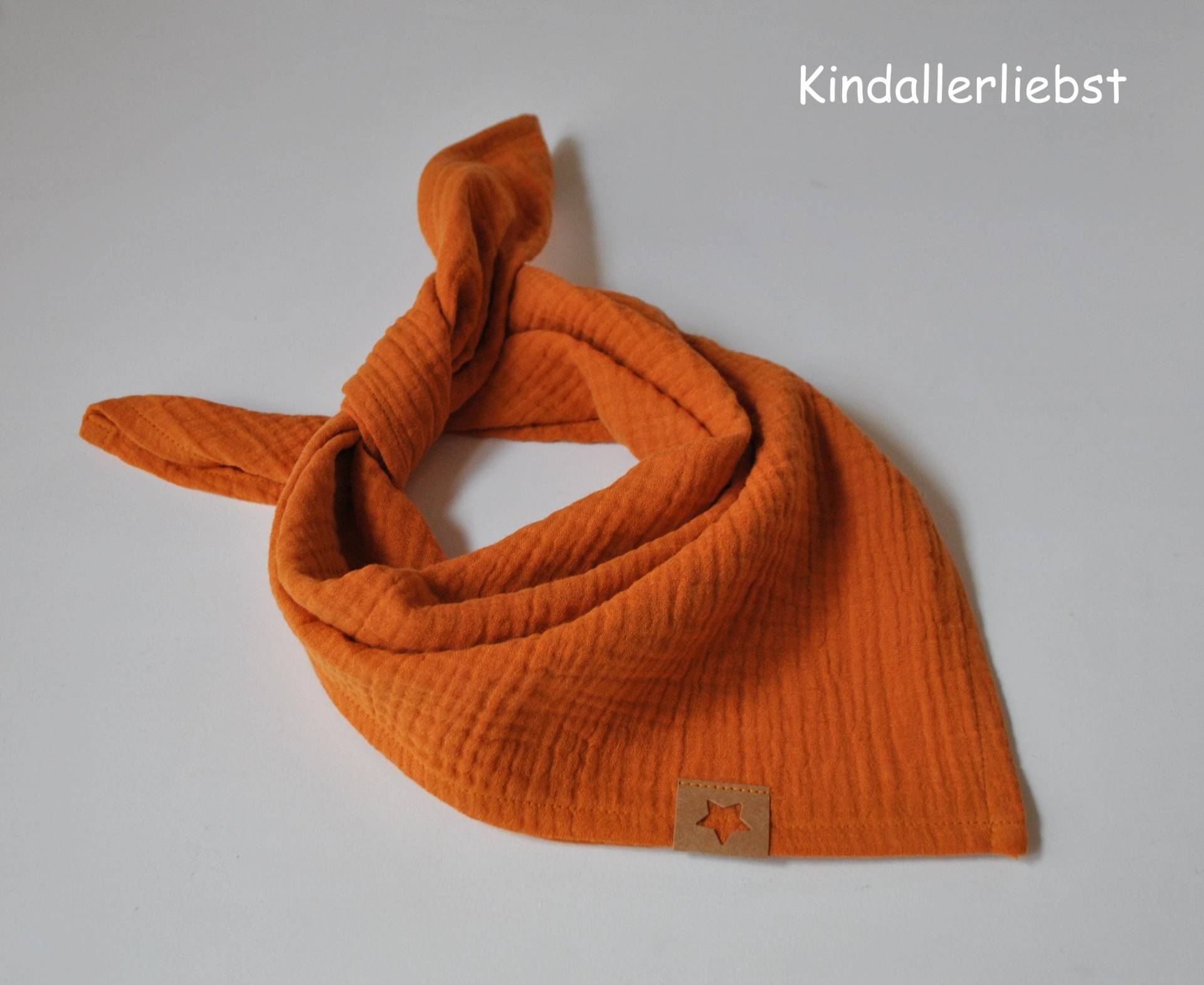 Musselin Halstuch Für Babys & Kleinkinder Kopftuch Kuscheltuch Ziegel von Kindallerliebst