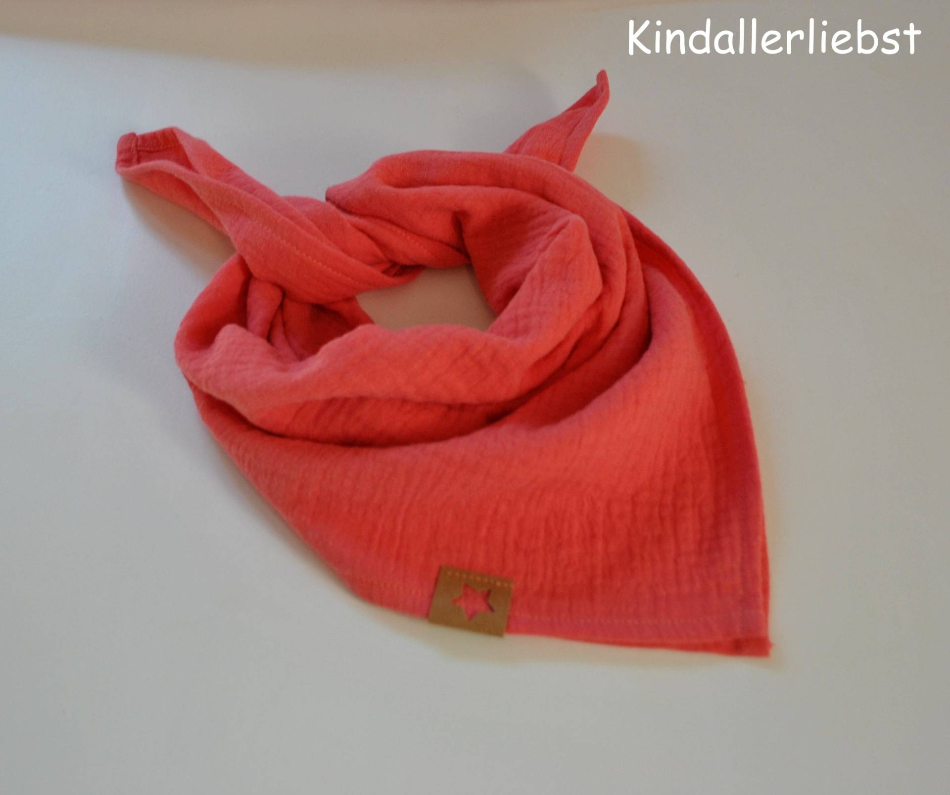 Musselin Halstuch Kopftuch Kuscheltuch Für Babys Und Kleinkinder, Soft Rot von Kindallerliebst