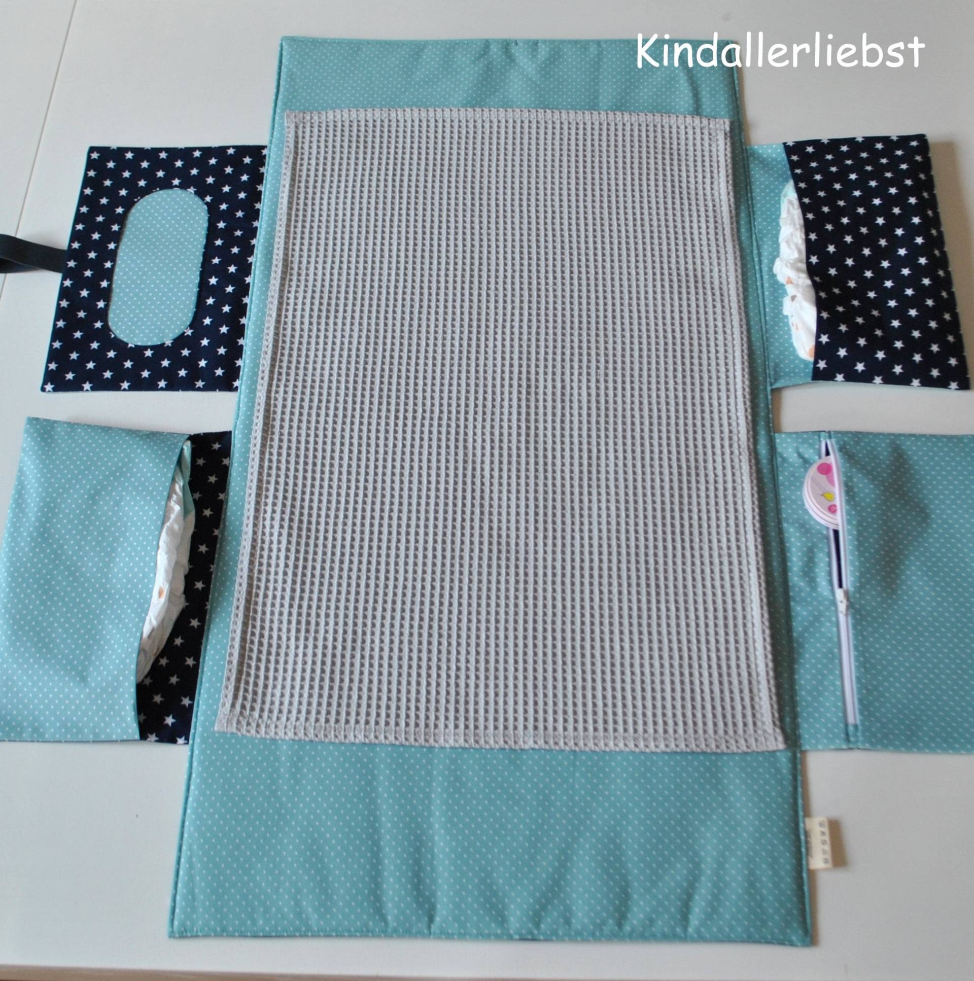 Windeltasche Komfort Mit Wickelunterlage Abwischbar Für Unterwegs von Kindallerliebst