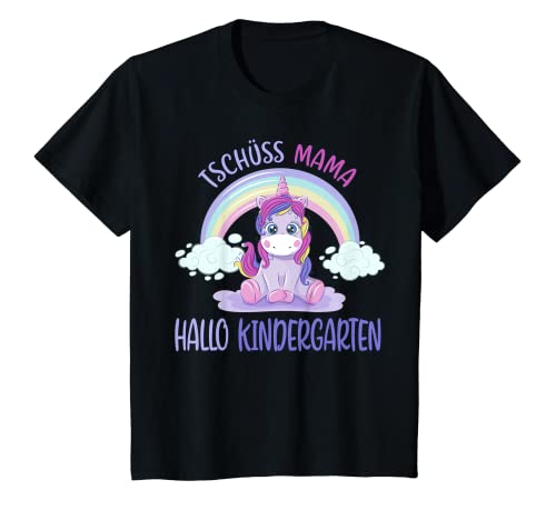 Kinder Regenbogen Einhorn Tschüss Mama Kindergartenkind T-Shirt Kinder Regenbogen Einhorn Tschüss Mama Kindergartenkind T-Shirt von Kindekrippe Kindergarten Mädchen Set Geschenke