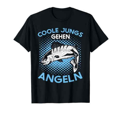 Coole Jungs Angeln, Zubehör und Geschenk zum Angeln lernen T-Shirt Coole Jungs Angeln, Zubehör und Geschenk zum Angeln lernen T-Shirt von Kinder Angelzubehör für Angelsets und Angel Buch