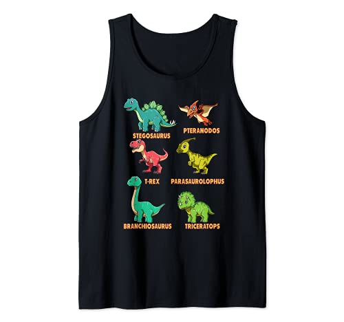 Herren Meine Lieblings-Dinosaurier Tank Top von Kinder Arten von Dinosauriern Favorit Dino
