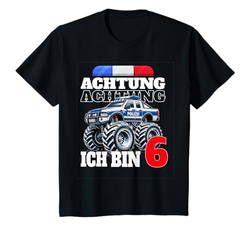 Kinder 6. Geburtstag Polizei Junge Ich bin 6 Jahre T-Shirt Kinder 6. Geburtstag Polizei Junge Ich bin 6 Jahre T-Shirt von Kinder Design Geschenkideen für Jungen und Mädchen