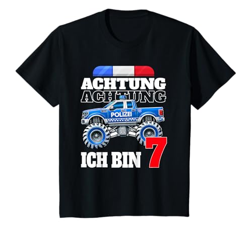 Kinder Polizei 7. Geburtstag Junge Ich bin 7 Jahr T-Shirt Kinder Polizei 7. Geburtstag Junge Ich bin 7 Jahr T-Shirt von Kinder Design Geschenkideen für Jungen und Mädchen
