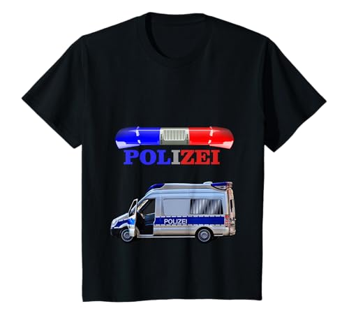 Cooles Polizei Kinder Motiv mit Auto T-Shirt von Kinder Design