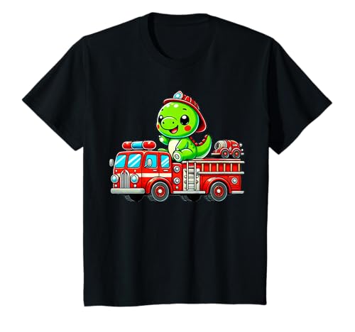 Kinder Süßes Saurier Feuerwehr | Feuerwehrauto mit Dino für Kinder T-Shirt Kinder Süßes Saurier Feuerwehr | Feuerwehrauto mit Dino für Kinder T-Shirt von Kinder Designer Designs