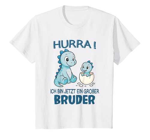 Kinder Geschwister Dino Baby Hurra Ich bin jetzt ein großer Bruder T-Shirt Kinder Geschwister Dino Baby Hurra Ich bin jetzt ein großer Bruder T-Shirt von Kinder Dinosaurier Geschwister Großer Bruder Motiv