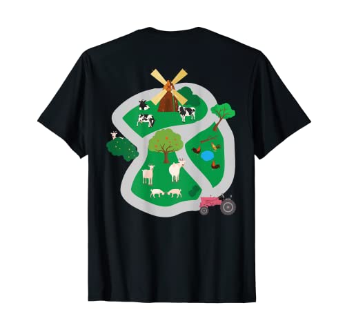 Spielteppich Dorf Track Auto Massage T-Shirt von Kinder Dorf Teppich Landschaft Tier Motive