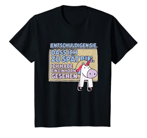 Kinder Entschuldigung dass ich spät bin hab einen Einhorn gesehen T-Shirt Kinder Entschuldigung dass ich spät bin hab einen Einhorn gesehen T-Shirt von Kinder Entschuldigung Shirt Geschenk Ideen Lustig