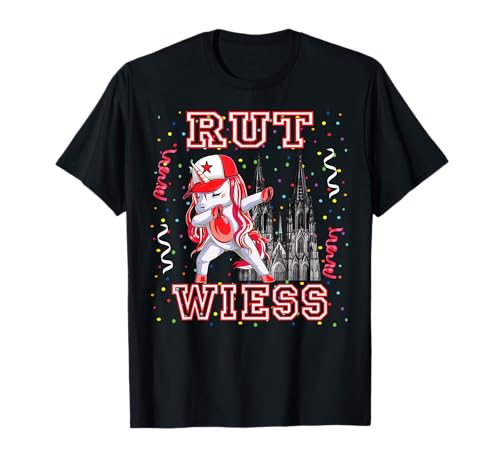 Köln Rut und Wiess Unicorn Kölner Dom Karnevalskostüme Damen T-Shirt Köln Rut und Wiess Unicorn Kölner Dom Karnevalskostüme Damen T-Shirt von Kinder Faschinkgskostüme Einhorn Karneval Köln