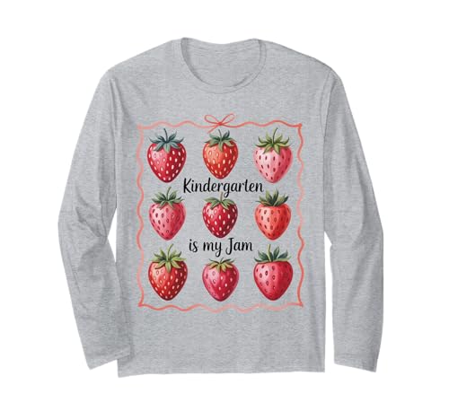 Teaching Kindergarten's My Jam Teacher Back to School Damen Langarmshirt von Kinder Garten Teacher First Day Of School Graphic