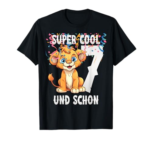 Kinder 7 Jahre alt, Geburtstag Löwe, 7. Geburtstag T-Shirt Kinder 7 Jahre alt, Geburtstag Löwe, 7. Geburtstag T-Shirt von Kinder Geburtstag, Löwe