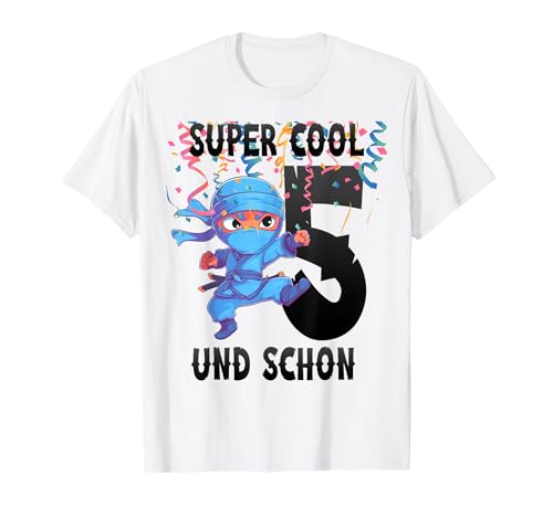 Kinder 5 Jahre alt, Geburtstag Ninja, 5. Geburtstag T-Shirt Kinder 5 Jahre alt, Geburtstag Ninja, 5. Geburtstag T-Shirt von Kinder Geburtstag, Ninja
