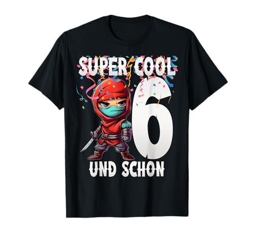 Kinder 6 Jahre alt, Geburtstag Ninja, 6. Geburtstag T-Shirt Kinder 6 Jahre alt, Geburtstag Ninja, 6. Geburtstag T-Shirt von Kinder Geburtstag, Ninja