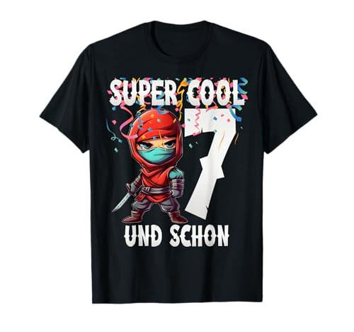 Kinder 7 Jahre alt, Geburtstag Ninja, 7. Geburtstag T-Shirt Kinder 7 Jahre alt, Geburtstag Ninja, 7. Geburtstag T-Shirt von Kinder Geburtstag, Ninja