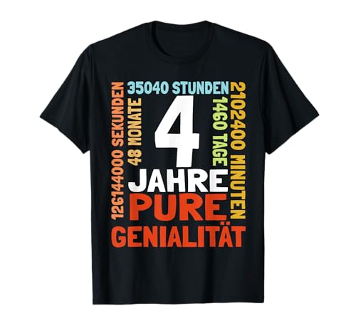 4 Geburtstag Junge Mädchen Kinder Geburtstag 4 Jahre T-Shirt 4 Geburtstag Junge Mädchen Kinder Geburtstag 4 Jahre T-Shirt von Kinder Geburtstag 4 Geschenke 4 Jahre Deko