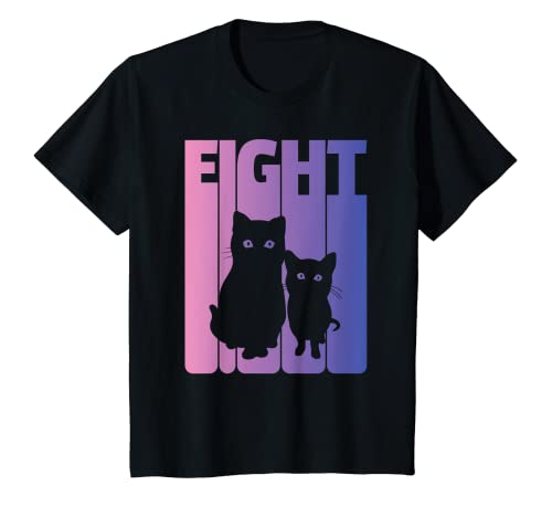 Kinder Geburtstag 8. Katzen Kätzchen Mädchen Acht Vintage Geschenk T-Shirt Kinder Geburtstag 8. Katzen Kätzchen Mädchen Acht Vintage Geschenk T-Shirt von Kinder Geburtstag 8 Jahre & Retro Geschenkidee