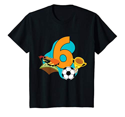 Kinder 6. Geburtstag 6 Jahre Kindergeburtstag Fußball Geschenk T-Shirt Kinder 6. Geburtstag 6 Jahre Kindergeburtstag Fußball Geschenk T-Shirt von Kinder Geburtstag Fußball Geschenke Fußballfan