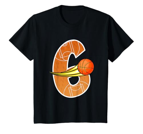 Kinder Basketball 6. Geburtstag - Ich Bin 6 - Kindergeburtstag T-Shirt Kinder Basketball 6. Geburtstag - Ich Bin 6 - Kindergeburtstag T-Shirt von Kinder Geburtstag Geschenk Jungen Sohn Mädchen