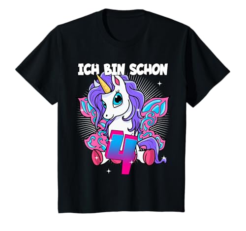 4. Geburtstag Mädchen Einhorn Ich Bin Schon 4 Jahre Geschenk T-Shirt 4. Geburtstag Mädchen Einhorn Ich Bin Schon 4 Jahre Geschenk T-Shirt von Kinder Geburtstag Geschenk Mädchen & Junge