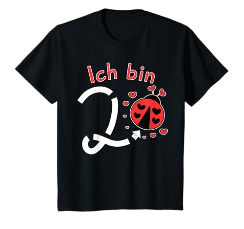 Kinder Mädchen 2 Jahre 2 Jährige Geburtstag Marienkäfer Geburtstag T-Shirt von Kinder Geburtstag Geschenk für Mädchen und Jungen