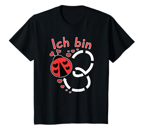 Kinder Mädchen 3 Jahre 3 Jährige Geburtstag Marienkäfer Geburtstag T-Shirt von Kinder Geburtstag Geschenk für Mädchen und Jungen