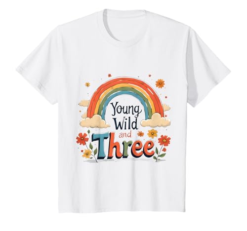 Kinder Young Wild and Three Geburtstag 3 Jahre Geburtstag T-Shirt Kinder Young Wild and Three Geburtstag 3 Jahre Geburtstag T-Shirt von Kinder Geburtstag Lustig