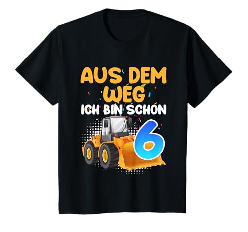 Aus dem Weg ich bin 6 Jahre 6. Geburtstag Jungen T-Shirt Aus dem Weg ich bin 6 Jahre 6. Geburtstag Jungen T-Shirt von Kinder Geburtstag Mädchen Jungen Geschenke