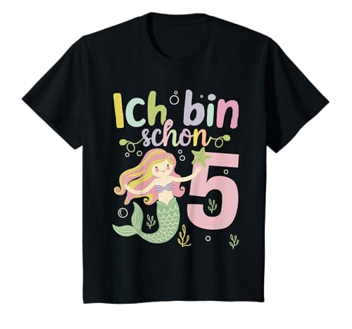 Kinder 5. Geburtstag Meerjungfrau Mädchen 5 Jahre alt T-Shirt Kinder 5. Geburtstag Meerjungfrau Mädchen 5 Jahre alt T-Shirt von Kinder Geburtstag Meerjungfrau Unterwasserwelt