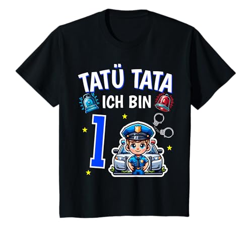 Kinder 1. Geburtstag Polizei T-Shirt 1 Jahre Alt Junge Geschenk T-Shirt von Kinder Geburtstag Polizei Outfits