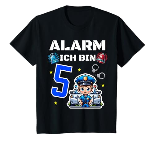 Kinder 5. Geburtstag Polizei T-Shirt 5 Jahre Alt Junge Geschenk T-Shirt von Kinder Geburtstag Polizei Outfits