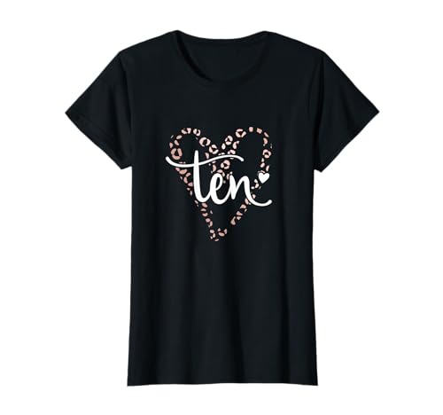 Ten Ich bin Zehn 10 Jahre Mädchen 10 Geburtstag Regenbogen T-Shirt von Kinder Geburtstag Regenbogen Schriftzug by mintas