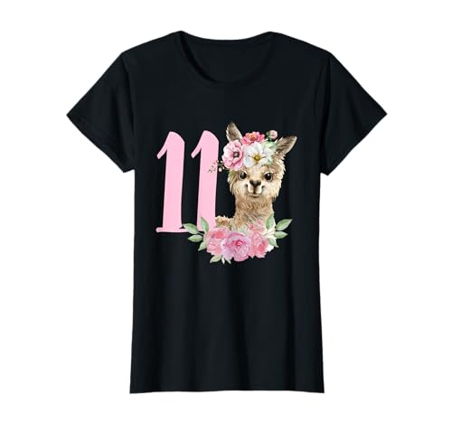 Elf Alpaca LLama Lama 11 Geburtstag Mädchen 11 Jahre alt T-Shirt Elf Alpaca LLama Lama 11 Geburtstag Mädchen 11 Jahre alt T-Shirt von Kinder Geburtstage Alpaca LLama Lama by mintas